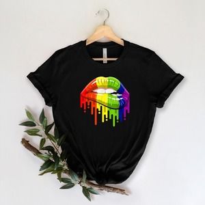 Rainbow Lips Shirt, Human Rights Shirt, LGBTQ Shirt, LGBTQ T-shirt, Pride Shirt